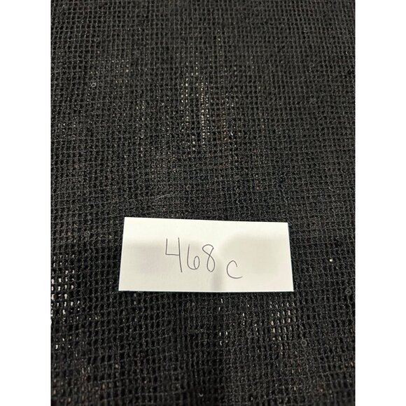 Dotti Black Sheer Mesh Beach Cover-Up Tunic Top V-Neck 3/4 Sleeve Womens Size L - Picture 8 of 8